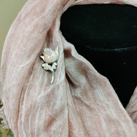 Pink Rose Pin/Brooch - Picture 2 of 6